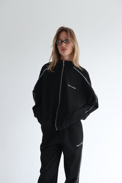 Black line track jacket