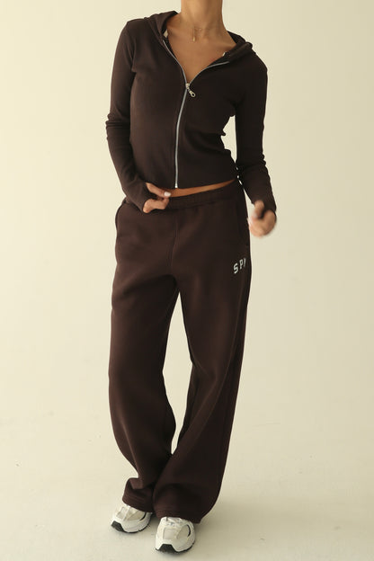 ყავისფერი დათბილული სწორი შარვალი