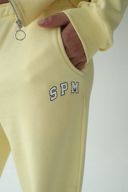 ლიმონისფერი სწორი სპორტული შარვალი