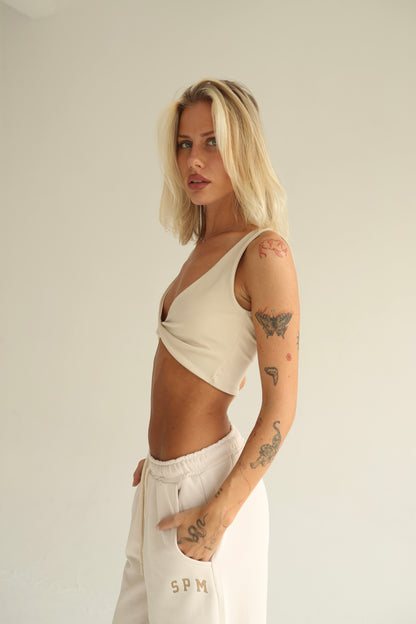Vanilla cream twisted top