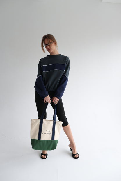 Graphite teal line sweatshirt