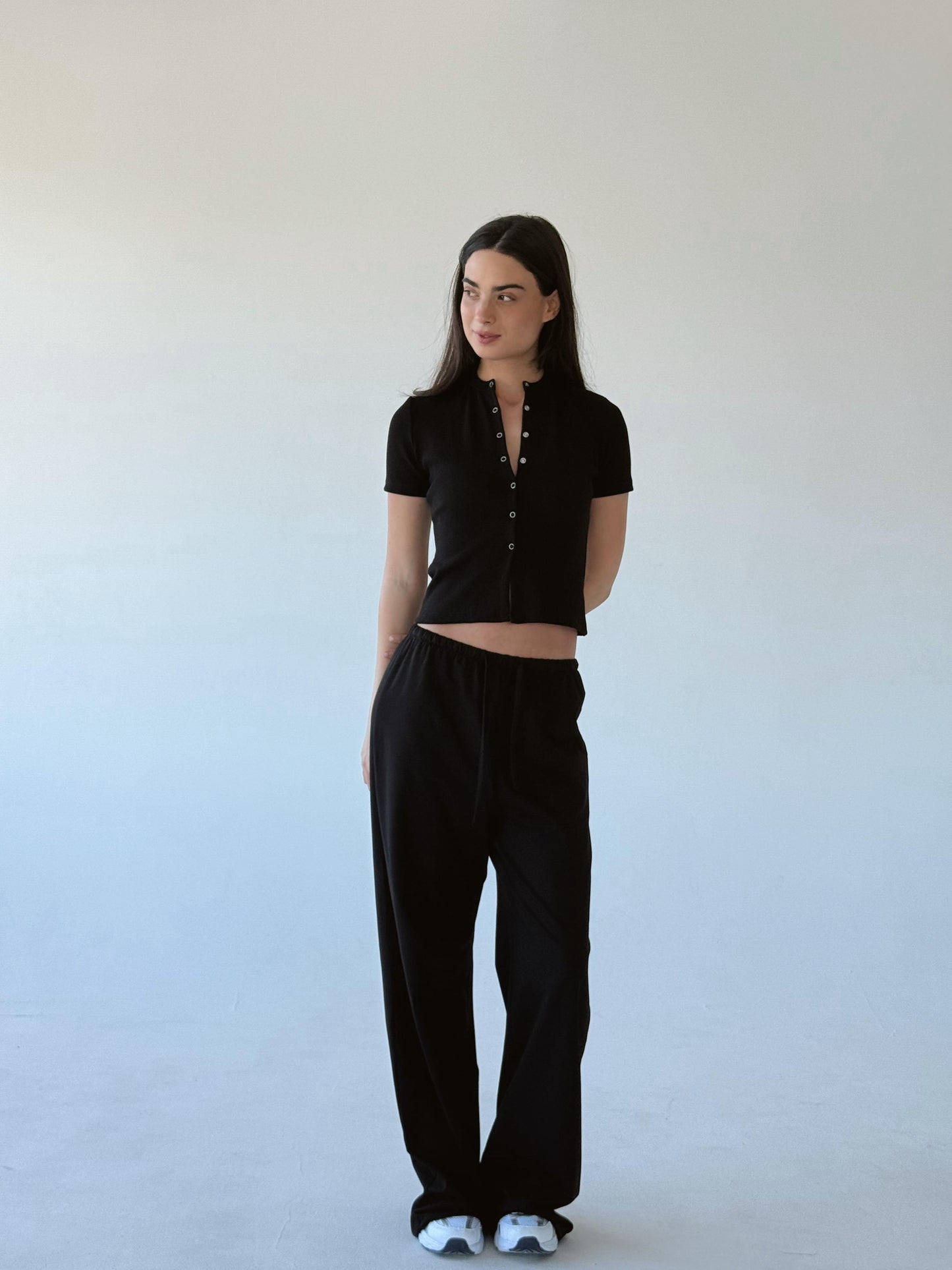 Black buttoned top