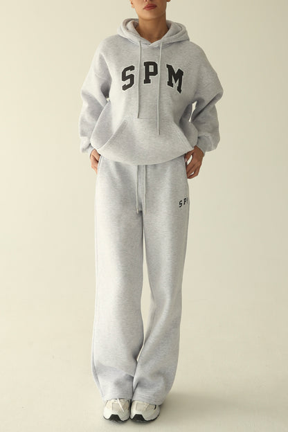 Melange gray warm hoodie