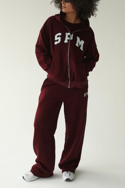 შინდისფერი სწორი სპორტული შარვალი