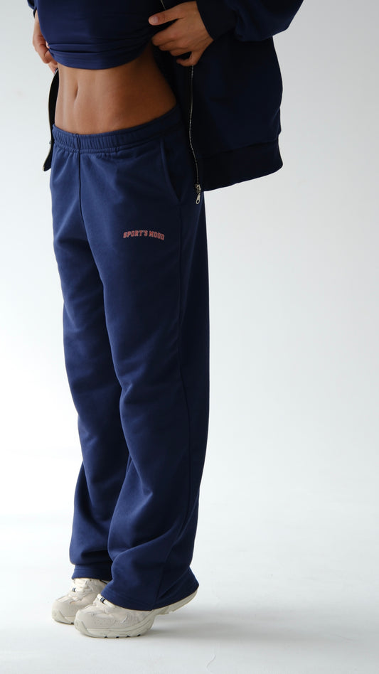 Navy blue straight sweatpants