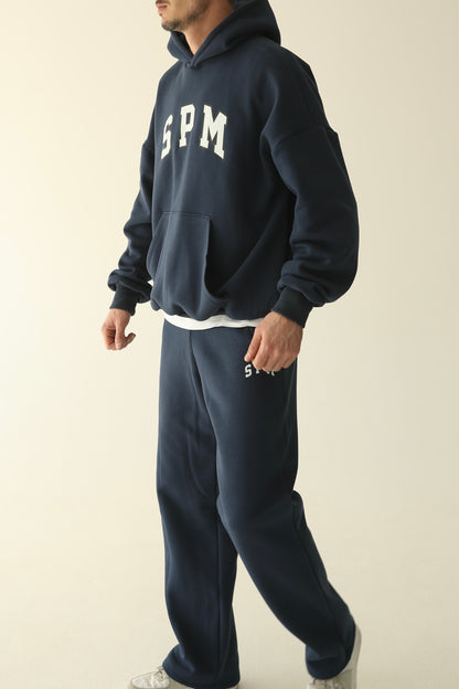 Men's Navy blue warm oversize hoodie