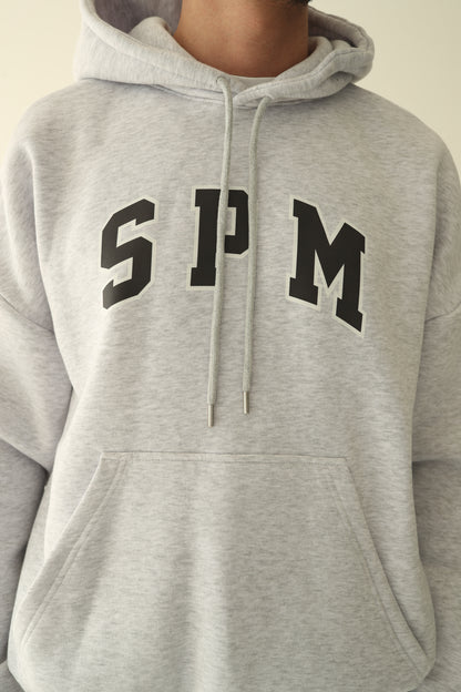 ნაცრისფერი დათბილული ჰუდი