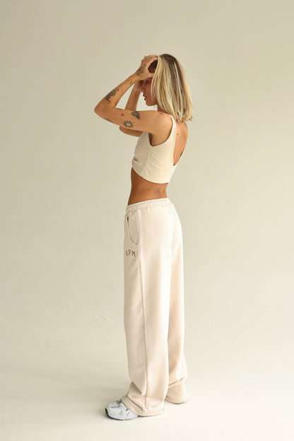 Vanilla cream straight sweatpants