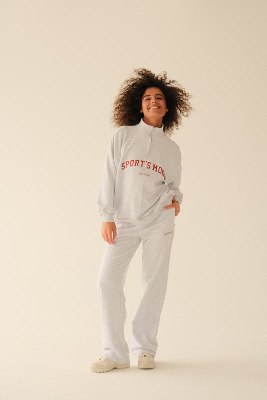 Light gray straight sweatpants