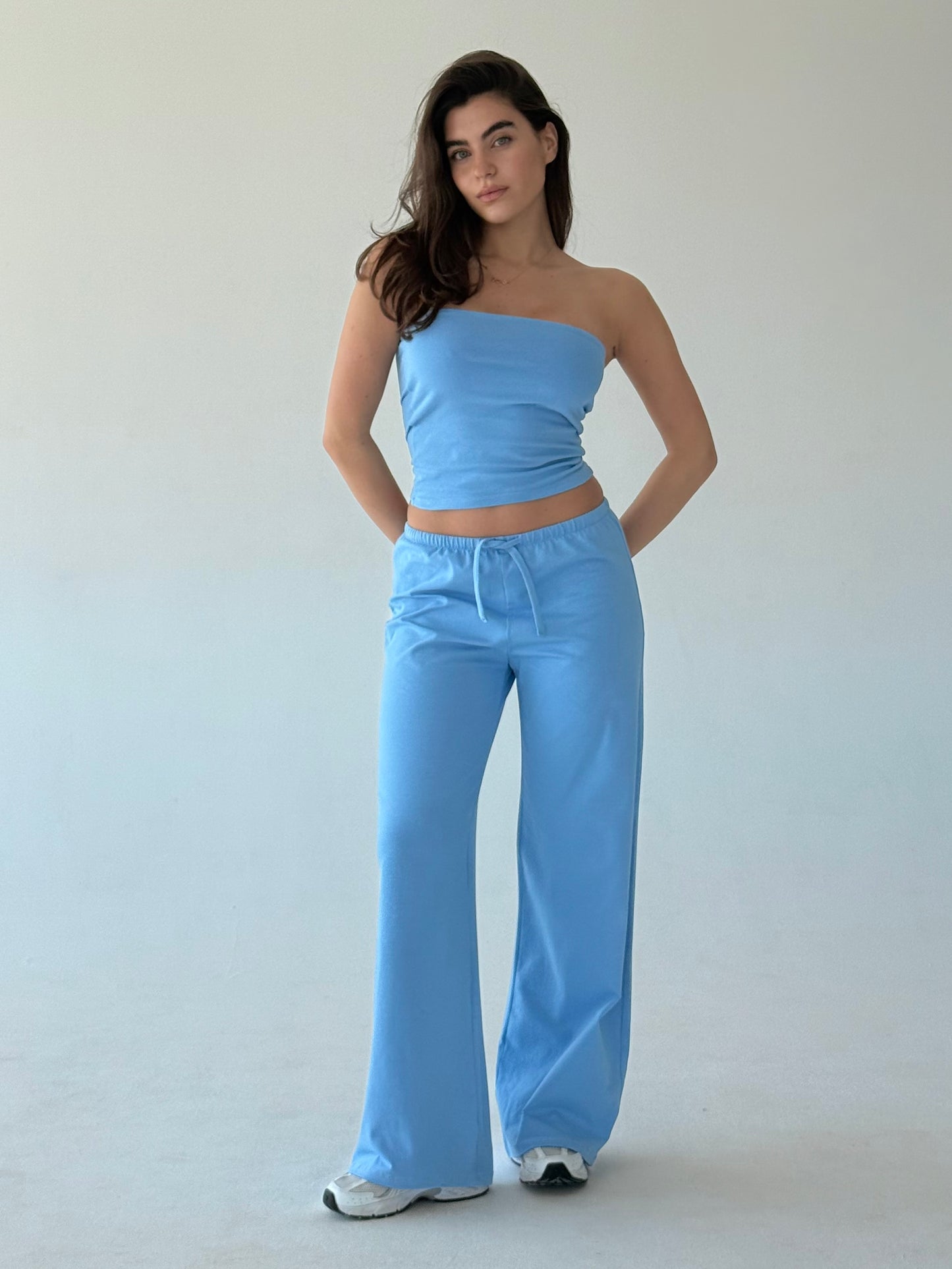 Baby blue tube top