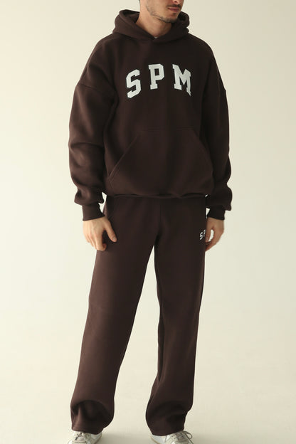 ყავისფერი დათბილული ჰუდი