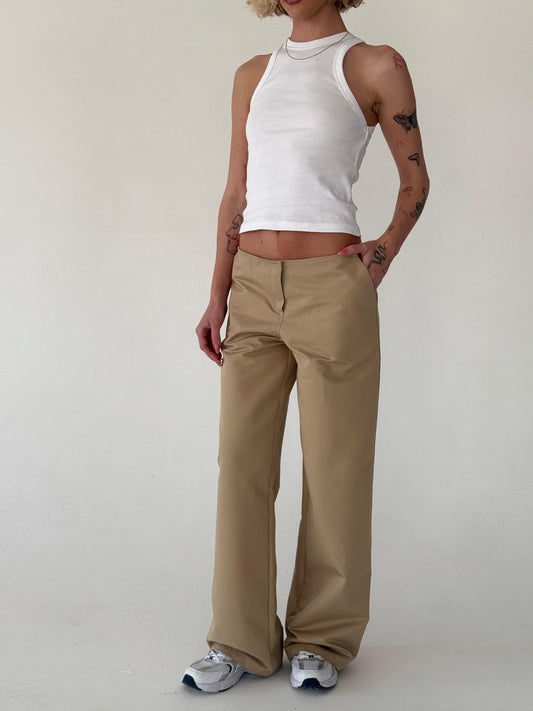 Urban gabardine pants with low waist