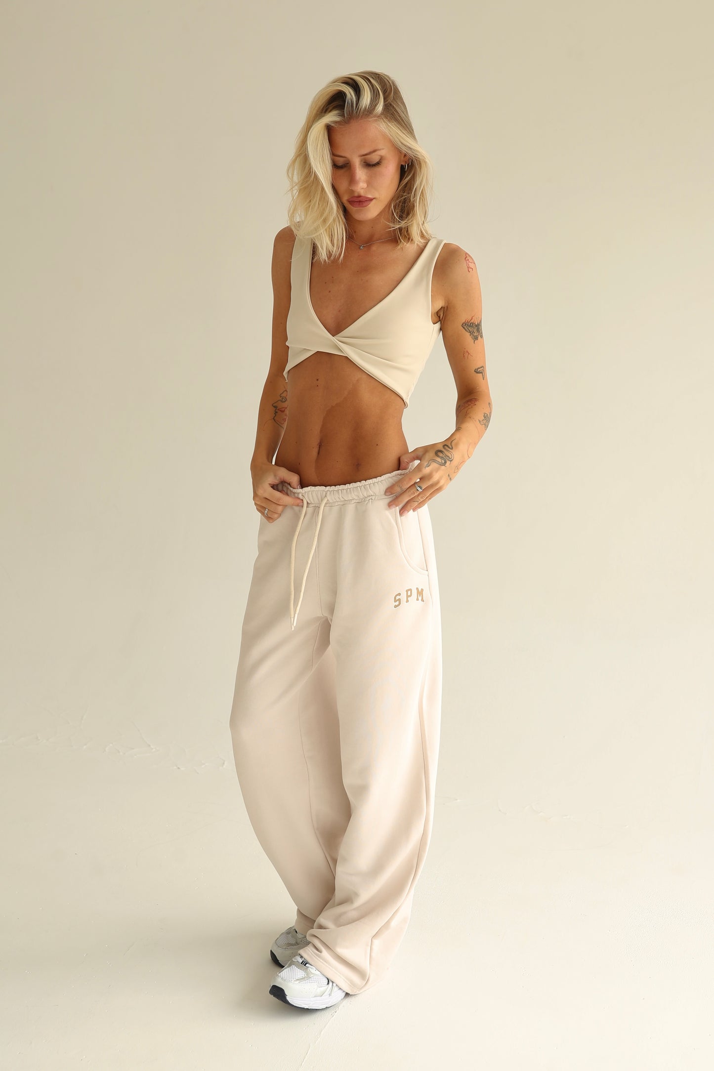Vanilla cream straight sweatpants