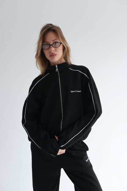 Black line track jacket