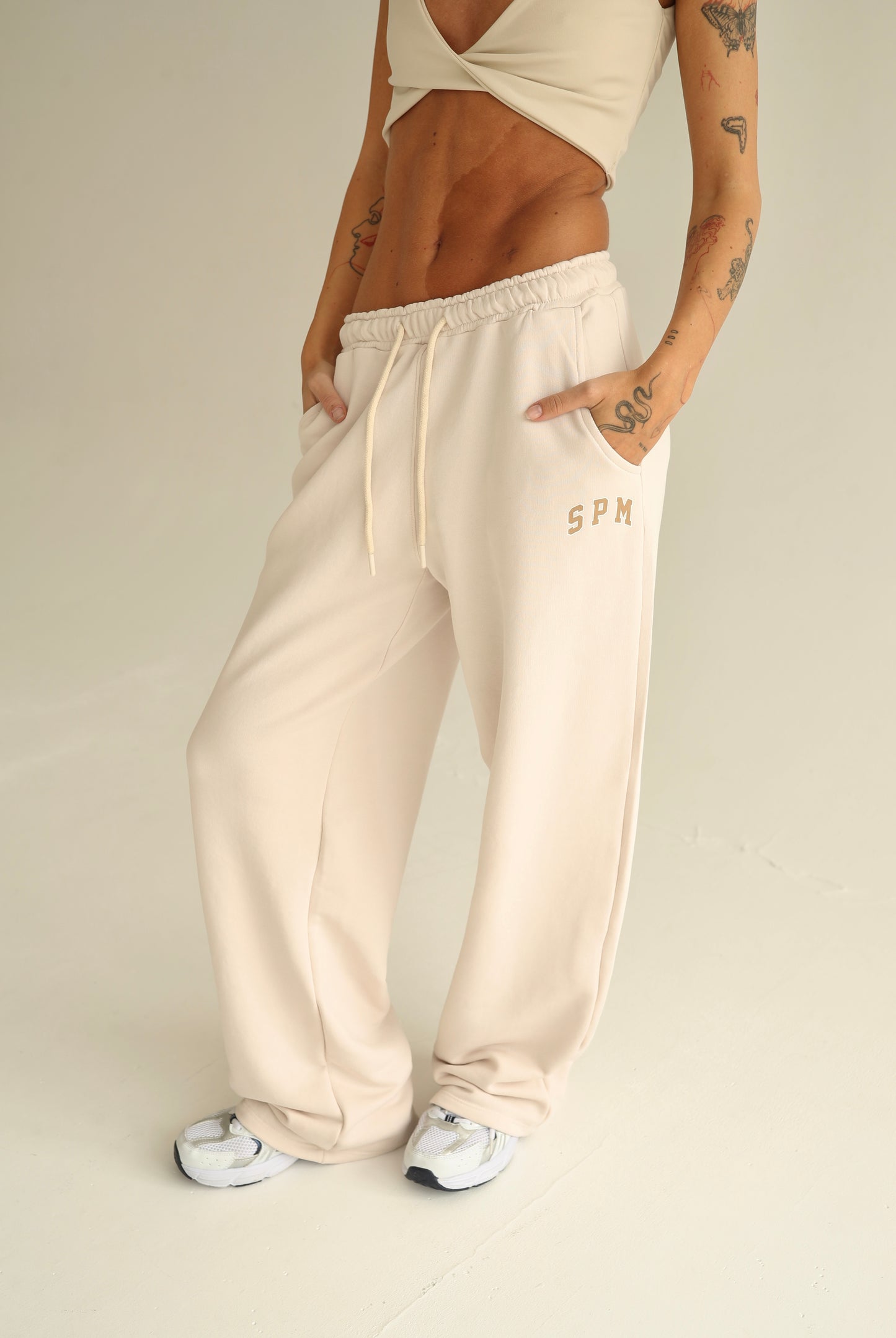 Vanilla cream straight sweatpants