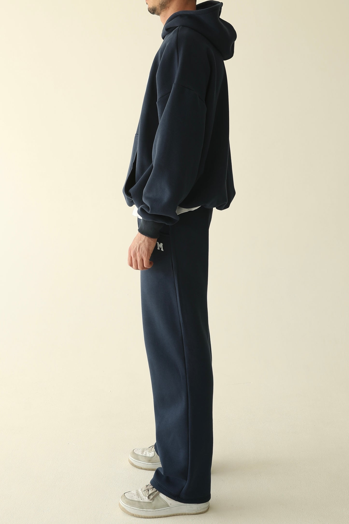 Men's Navy blue warm straight sweatpants