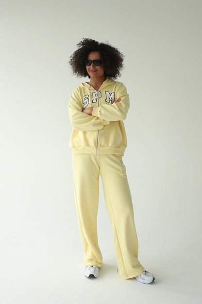 ლიმონისფერი სწორი სპორტული შარვალი