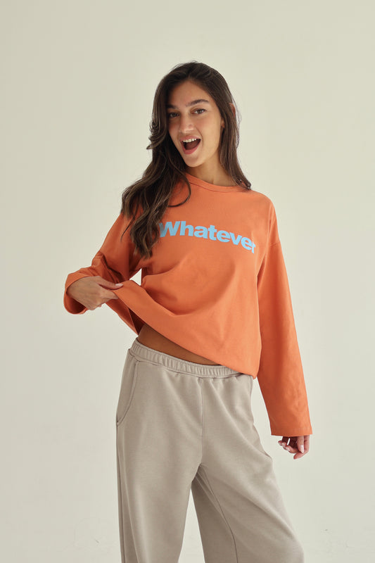 Terracotta Orange oversize sweatshirt