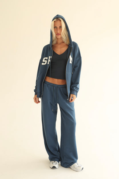 Midnight blue straight sweatpants