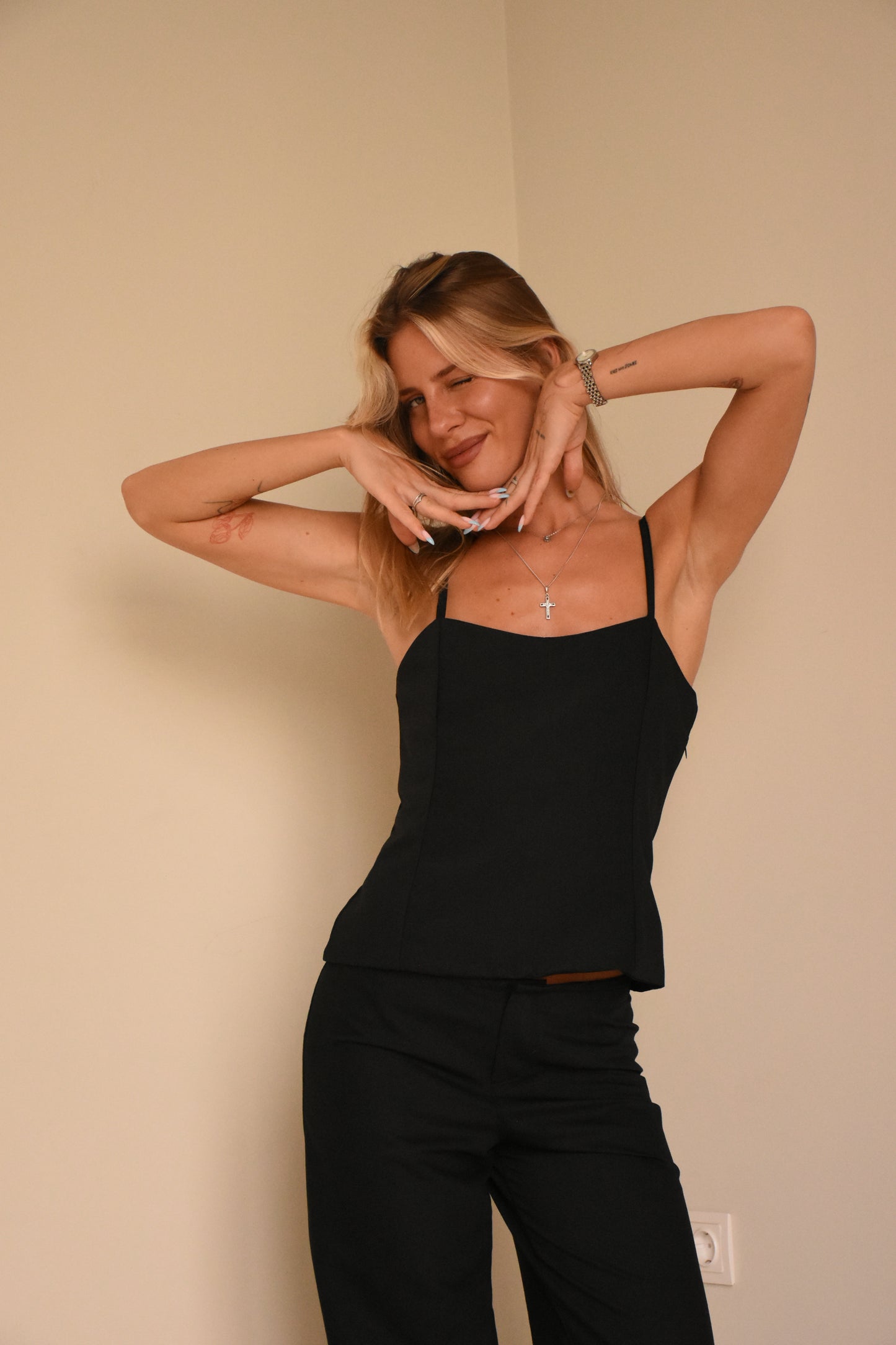 Black cami top