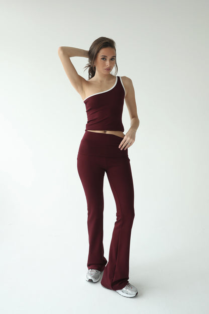 შინდისფერი ცალმხრიანი ტოპი