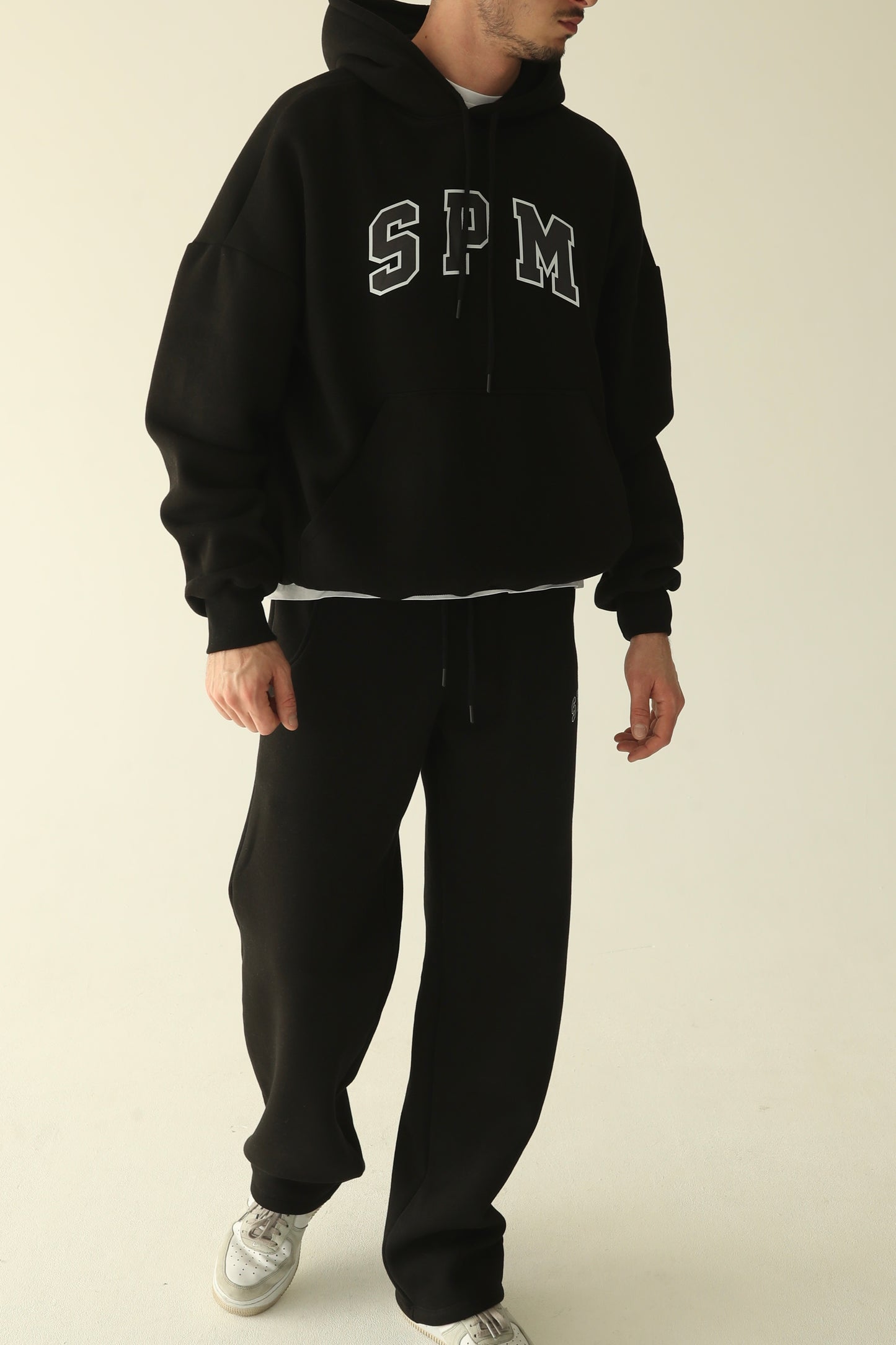 Men's Black warm oversize hoodie