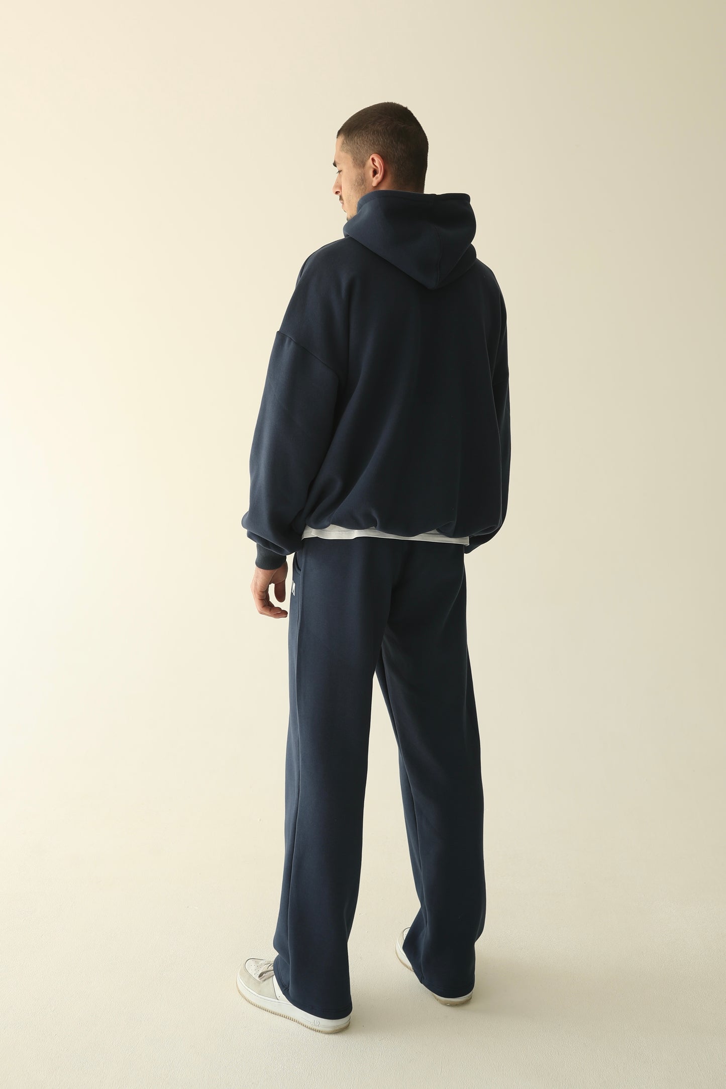 Men's Navy blue warm straight sweatpants