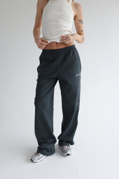 Graphite teal straight line sweatpants