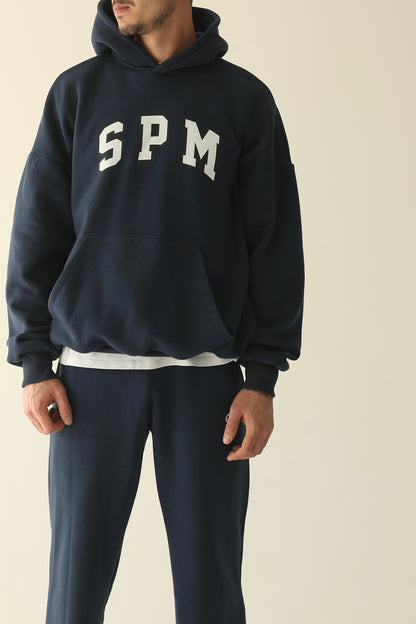 Men's Navy blue warm oversize hoodie