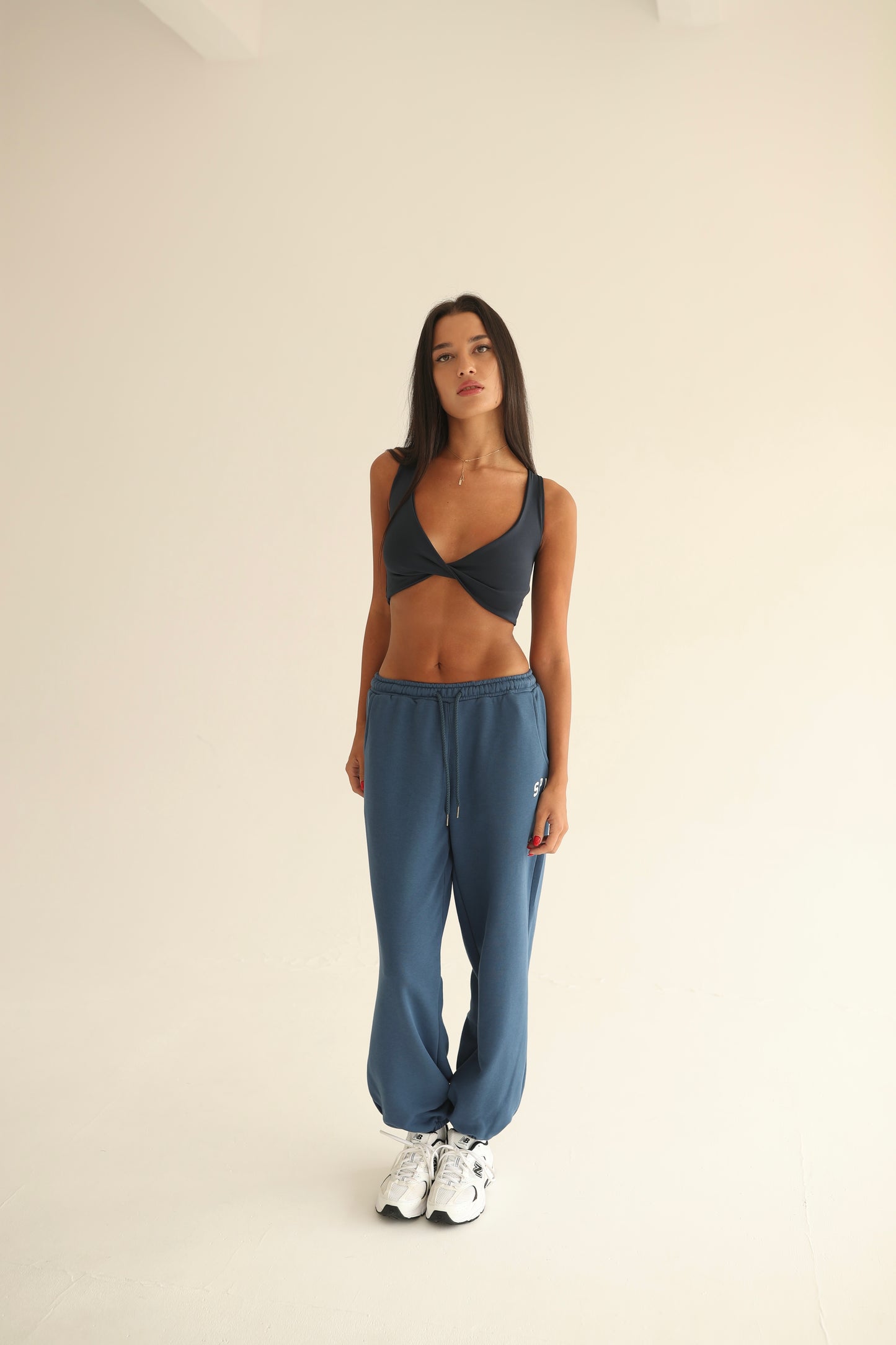 Midnight blue sweatpants with rubber bottom