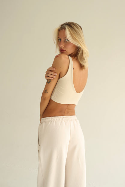 Vanilla cream twisted top