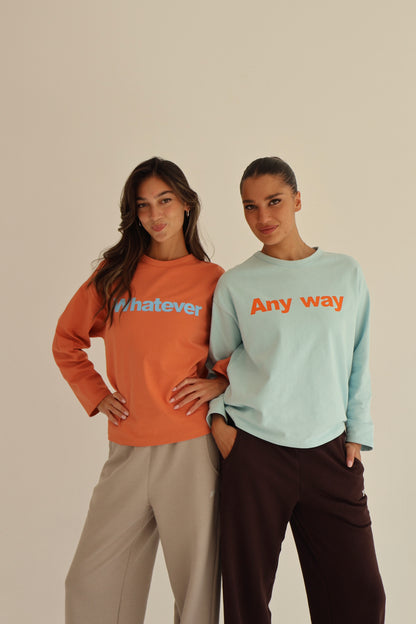 Terracotta Orange oversize sweatshirt