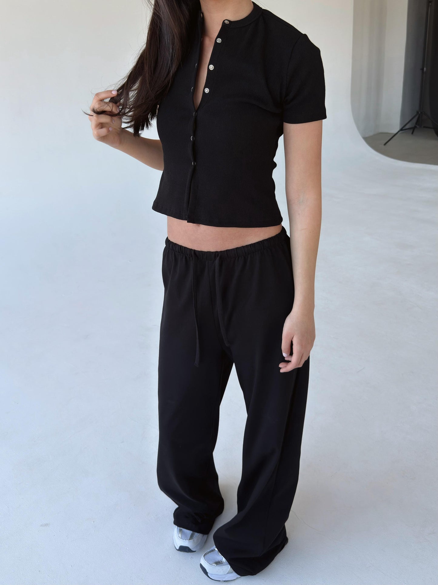 Black buttoned top