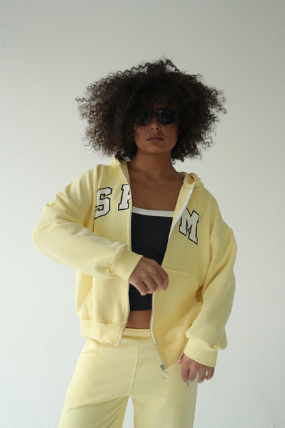 ლიმონისფერი ოვერსაიზ ჟაკეტი