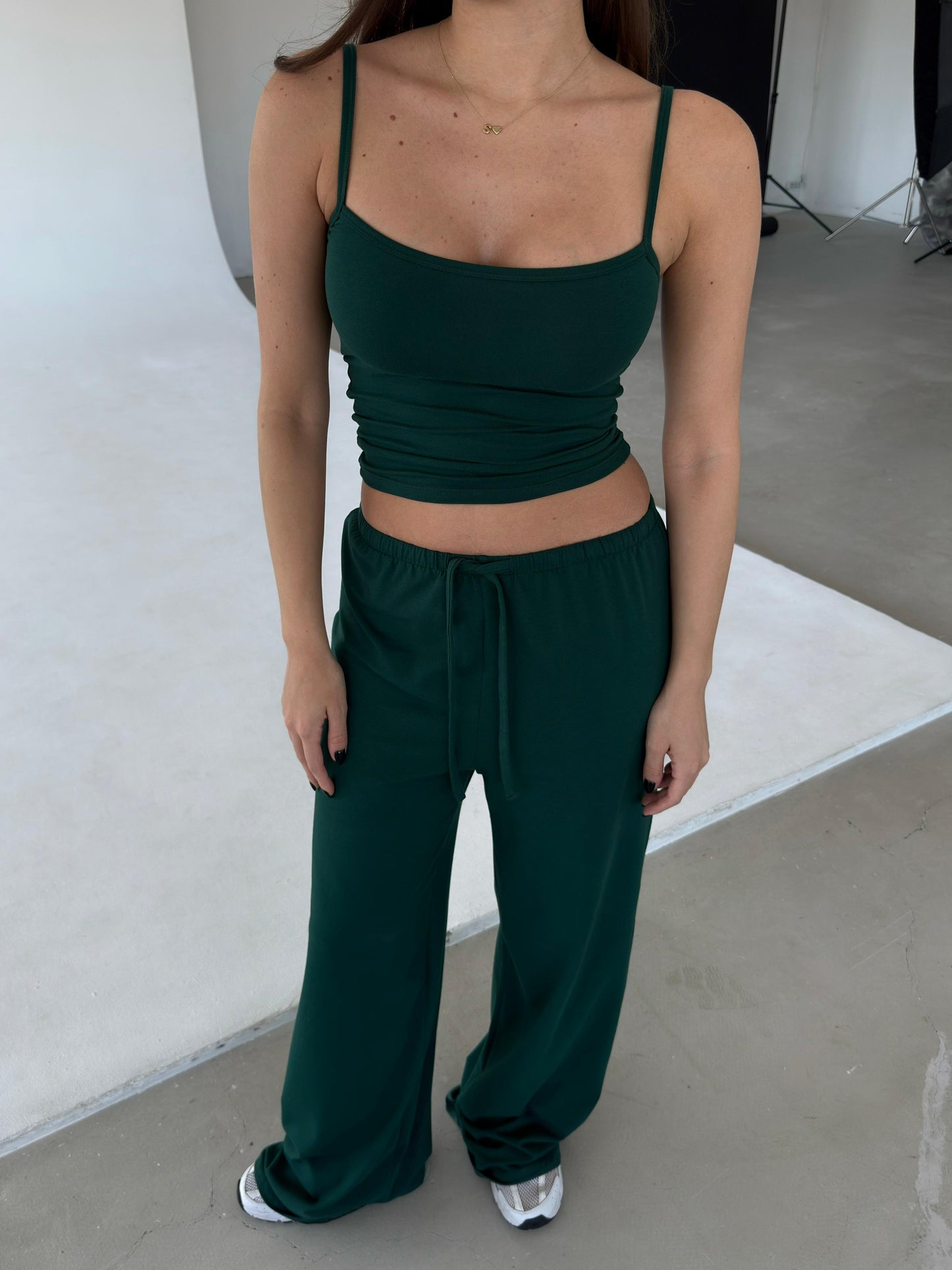 Green lounge pants