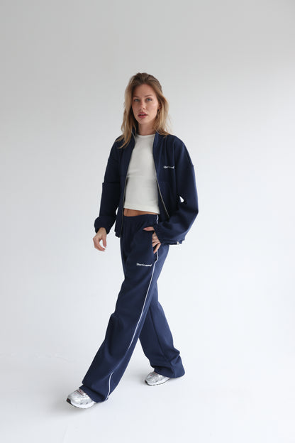 Navy blue air track jacket