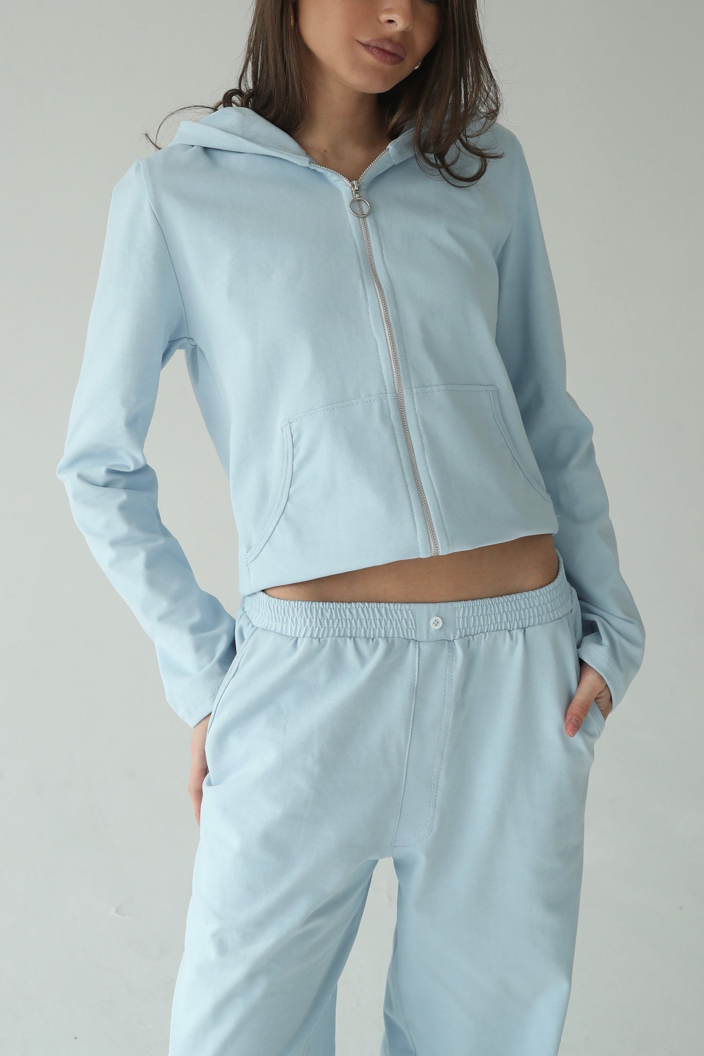 Sky blue cotton jacket
