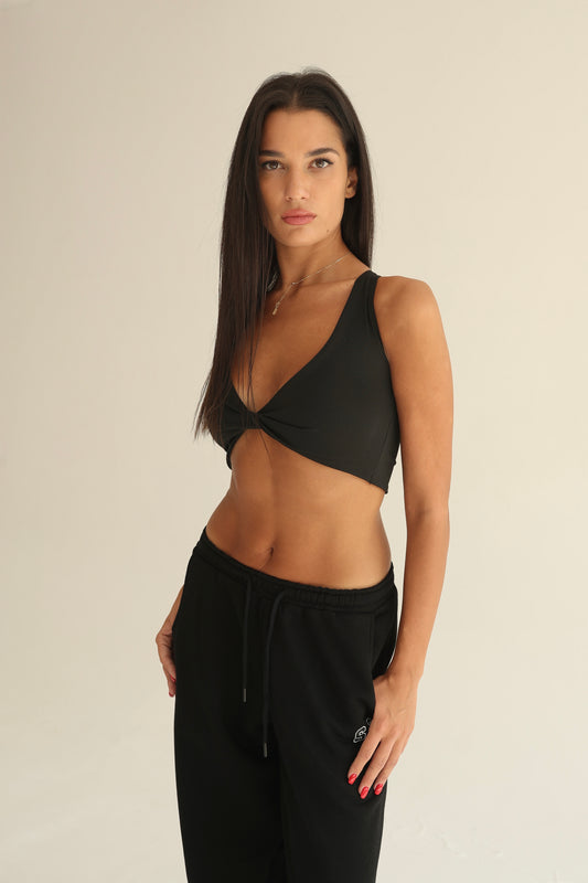 Black twisted top