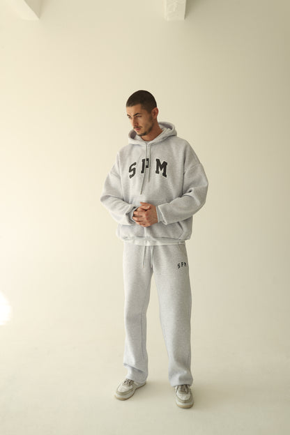 ნაცრისფერი დათბილული ჰუდი