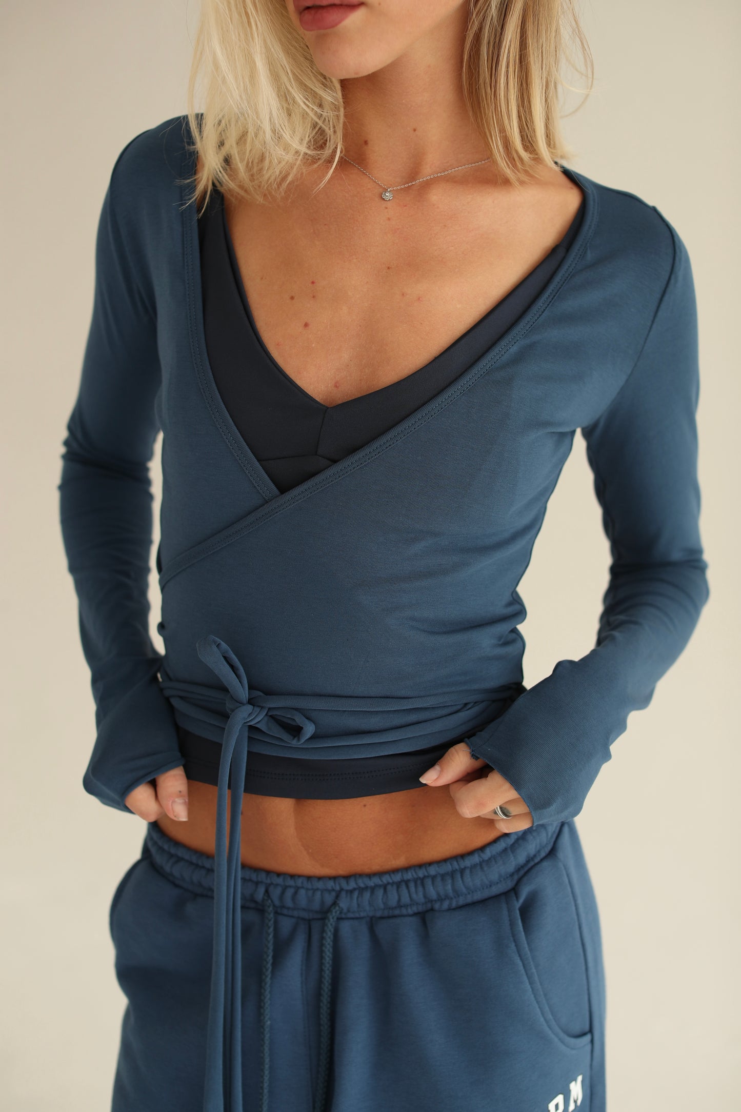 Midnight blue pilates cardigan