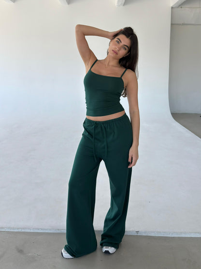 Green lounge pants