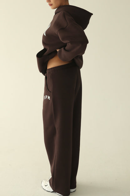 ყავისფერი დათბილული სწორი შარვალი