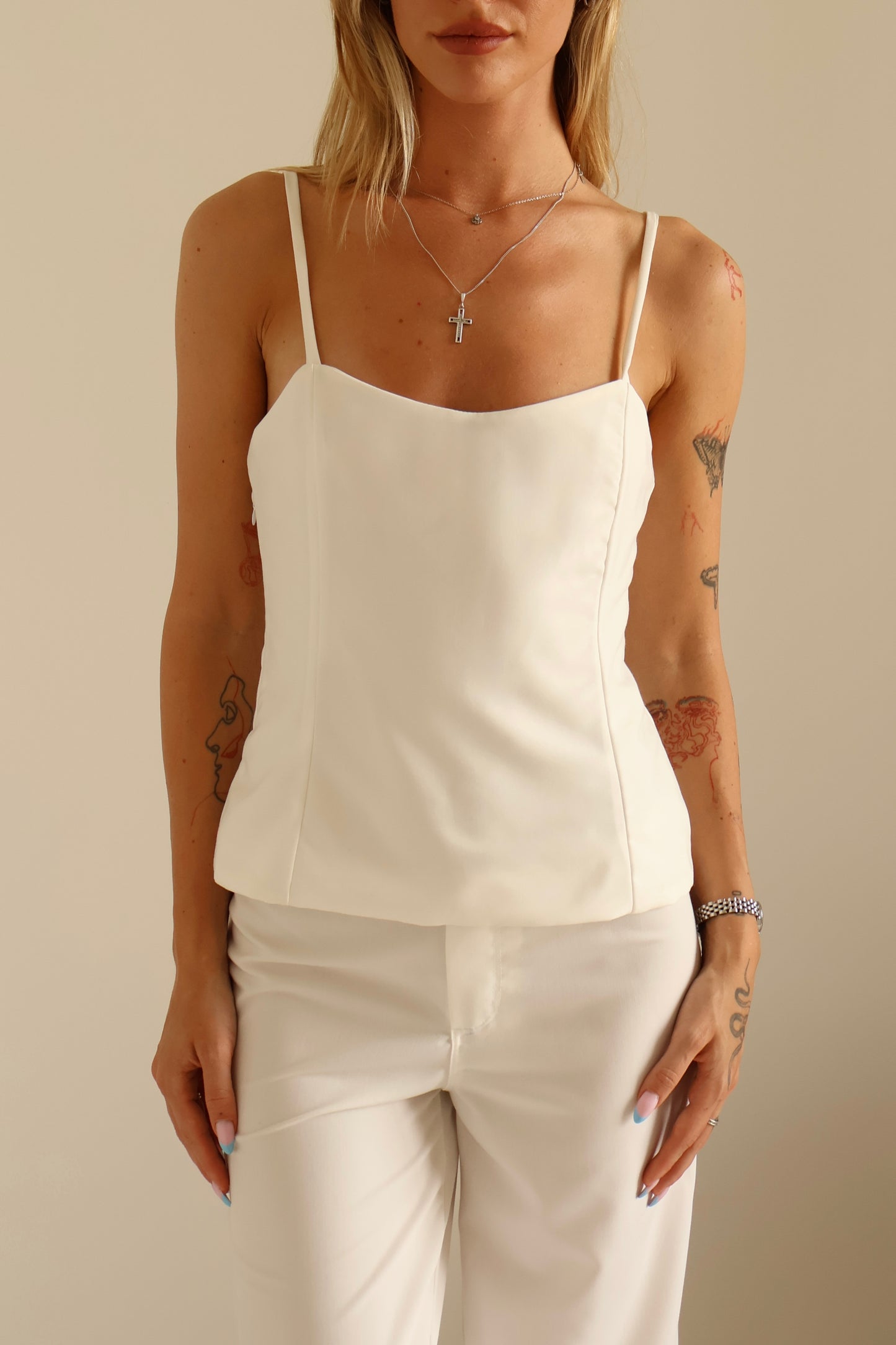 White cami top