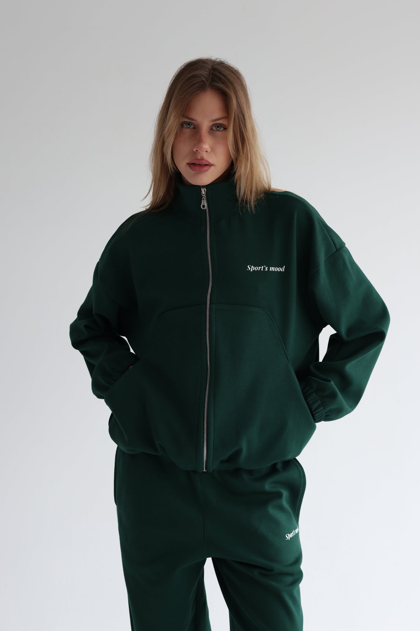 Forest green air track jacket