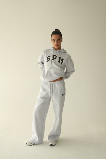 Melange gray warm hoodie