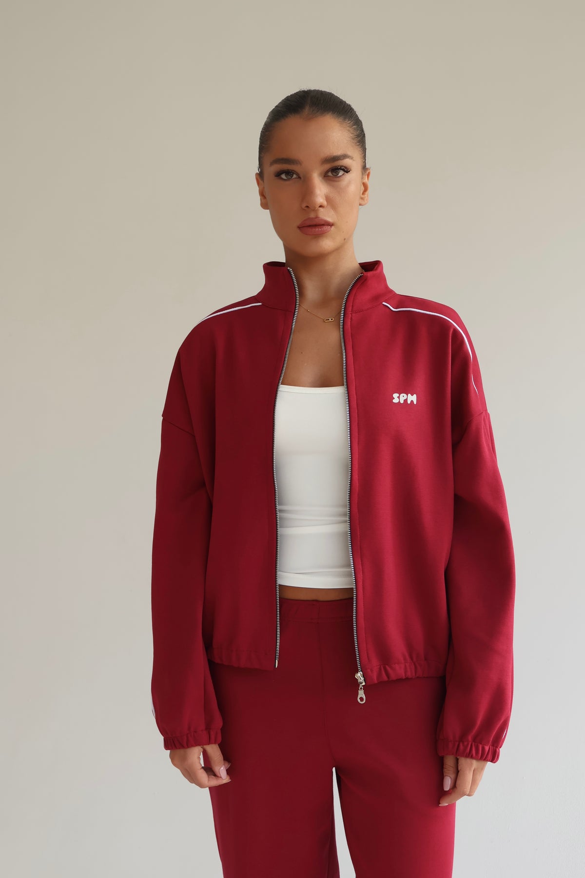 Cherry line track jacket