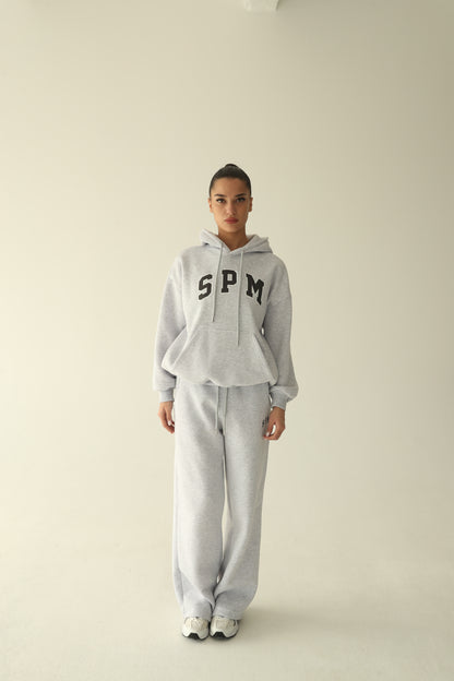 Melange gray warm hoodie