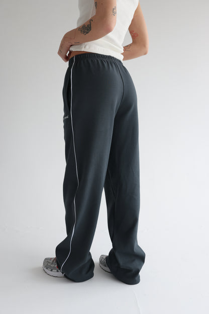 Graphite teal straight line sweatpants