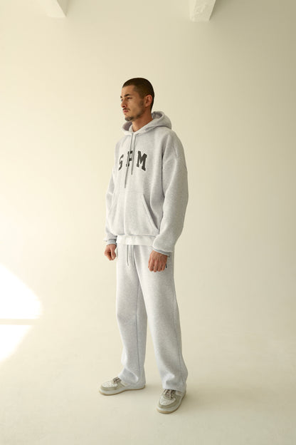 ნაცრისფერი დათბილული ჰუდი