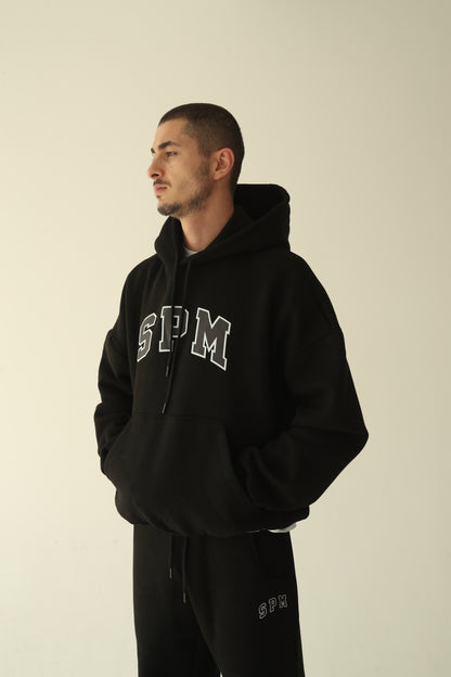 Men's Black warm oversize hoodie